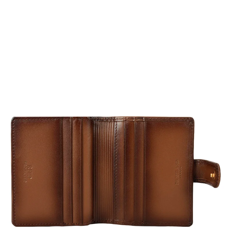 دا ميلانو Multi Slot Leather Card Case - Cognac